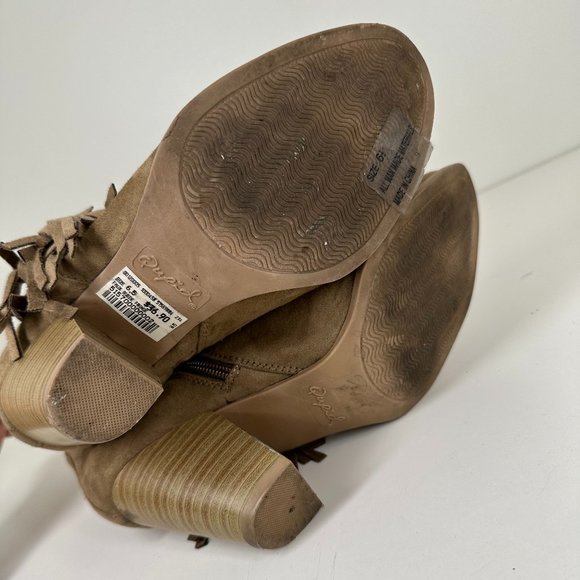 Qupid Tan Fringe Booties | 6.5 - Picture 4 of 4